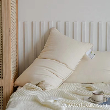 Almohada de relleno de fibra de poliéster para dormir 100% algodón